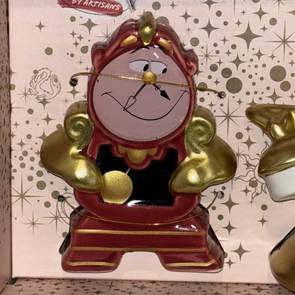 Disney Princess Beauty & The Beast Cogsworth & Lumiere Salt & Pepper Shakers Set