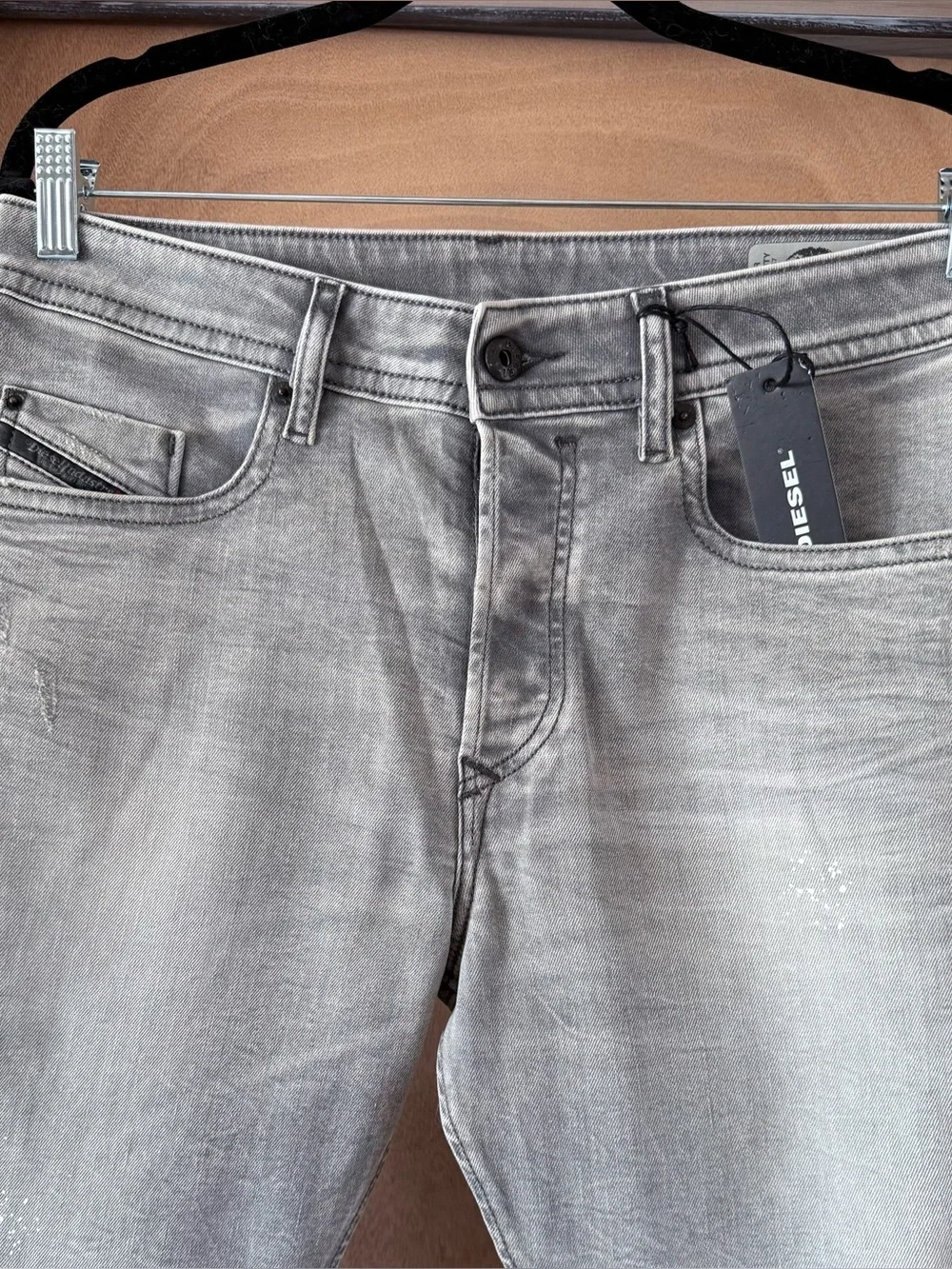Diesel Buster Slim Tapered Jeans R99J6 Grey Stretch Men's W33 L32 NWT
