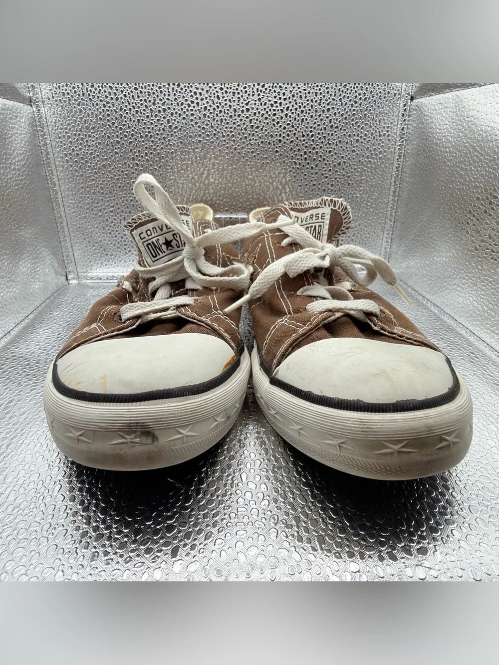 Converse Brown Low-Top Sneakers with White Accents