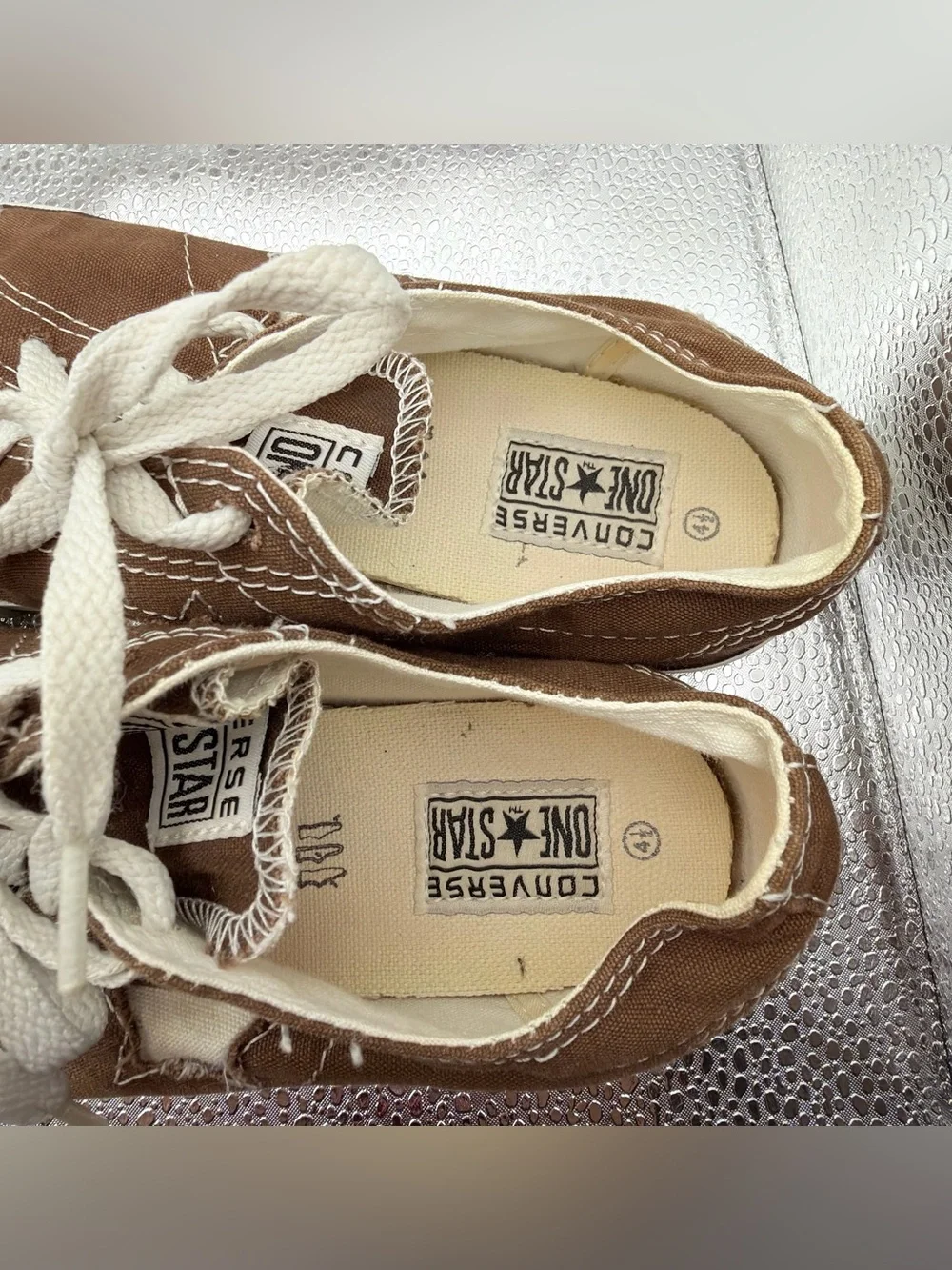 Converse Brown Low-Top Sneakers with White Accents