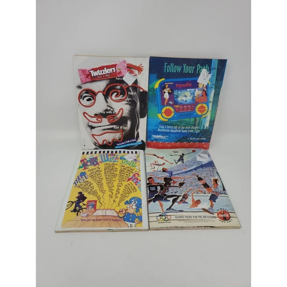 Lot of 4 Disney Adventures Magazines 1995 Jim Carry Riddler Shaquile O'Neal