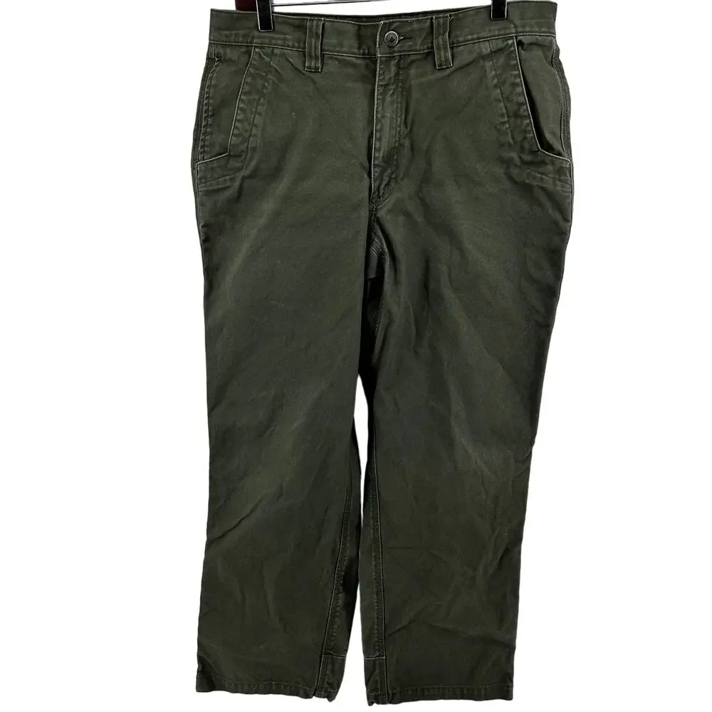 Mountain Khakis Teton Twill Pants Classic Western Outdoor Casual Green Waist 35