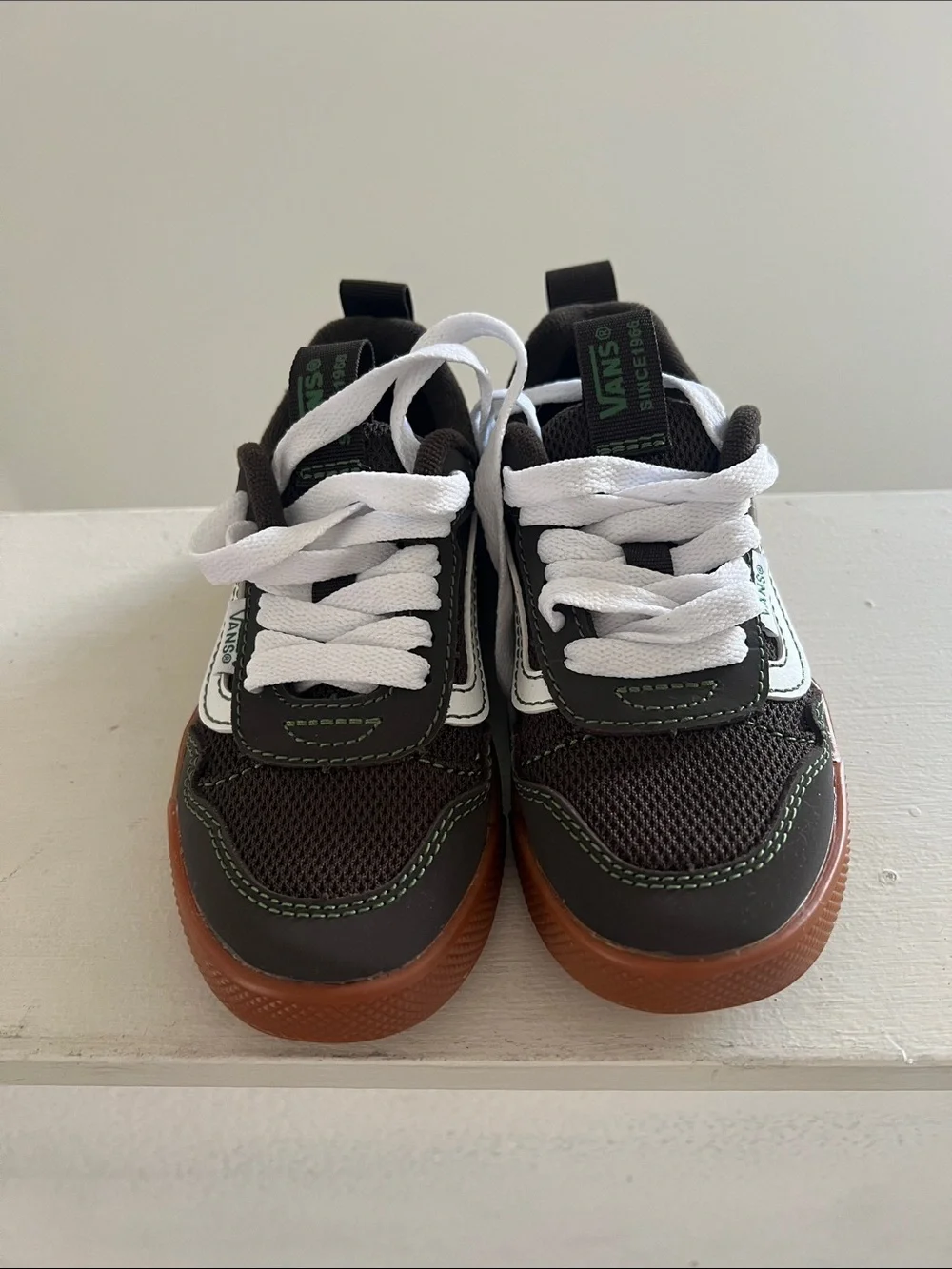 Vans Kids Black, White & Brown Low-Top Sneakers