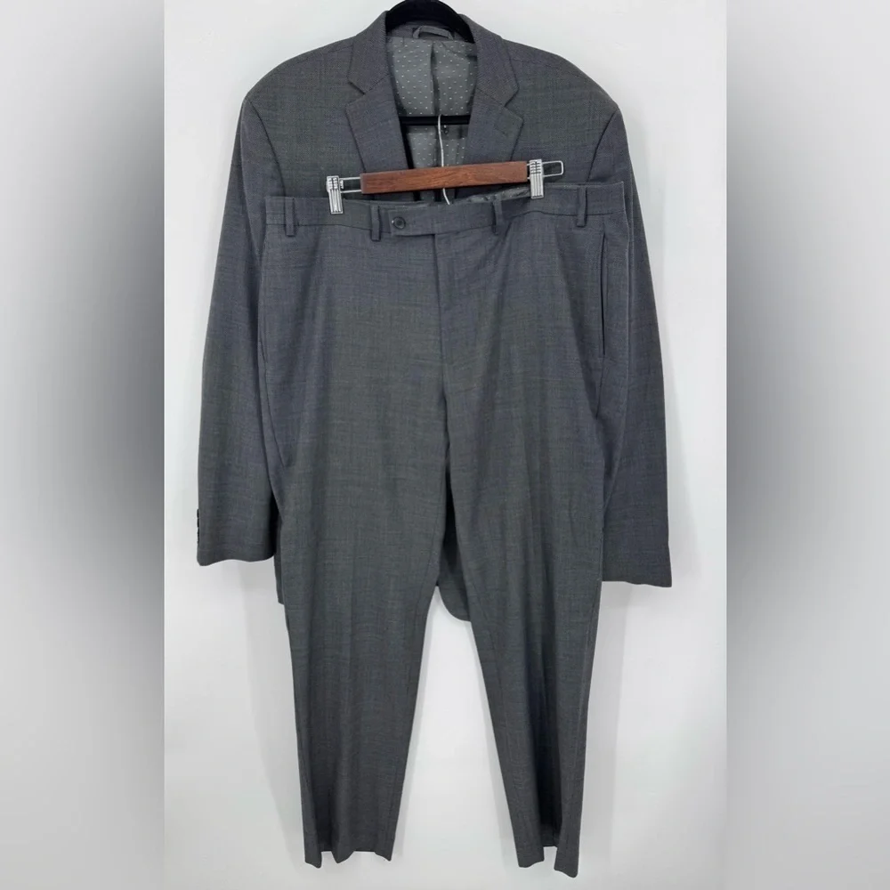 Collection By Michael Strahan Grey Suit Jacket 48Long & Pant 40Waist & 32Length