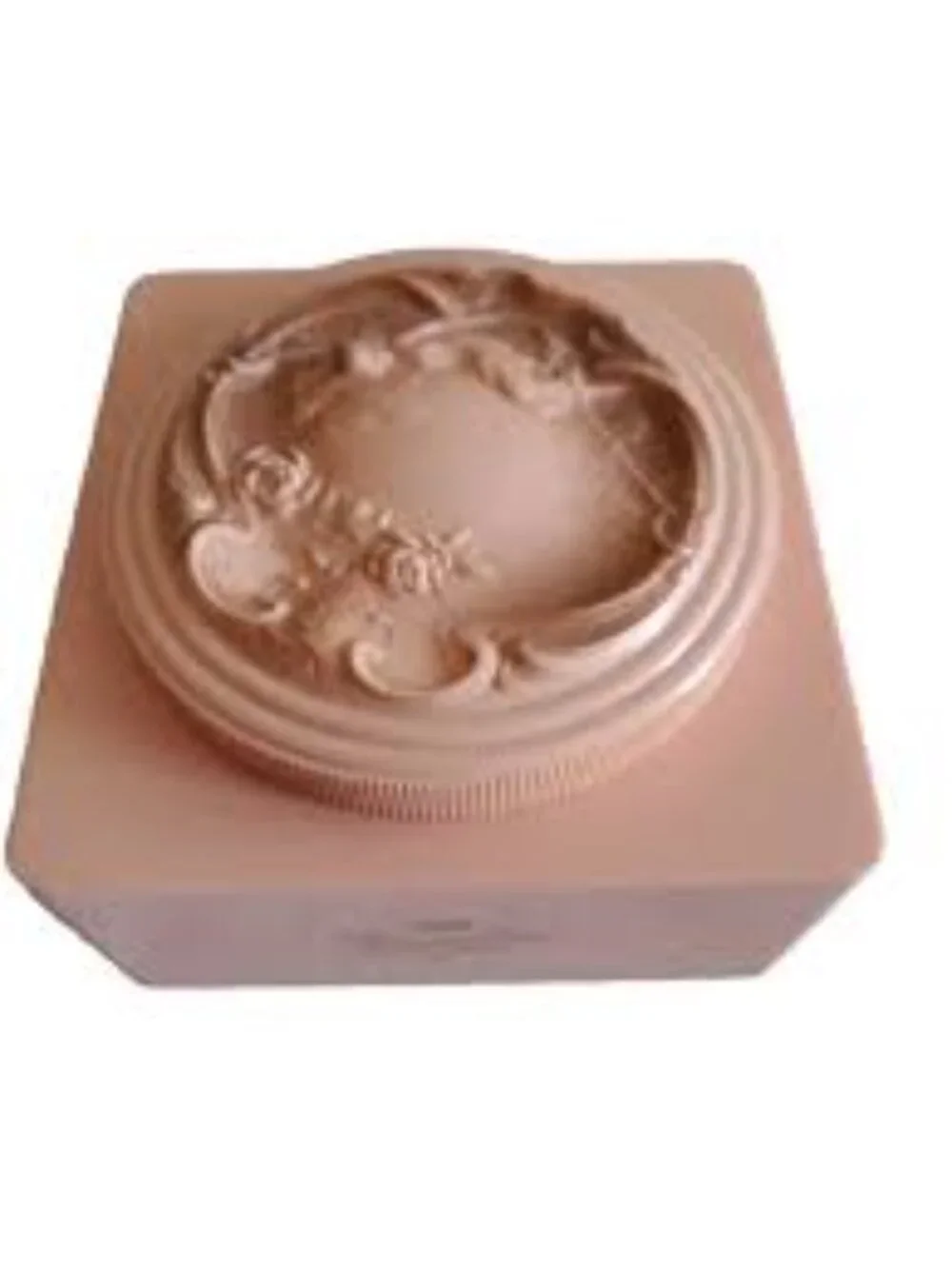 Vintage Evyan White Shoulders pink plastic Art Deco jar with lid
