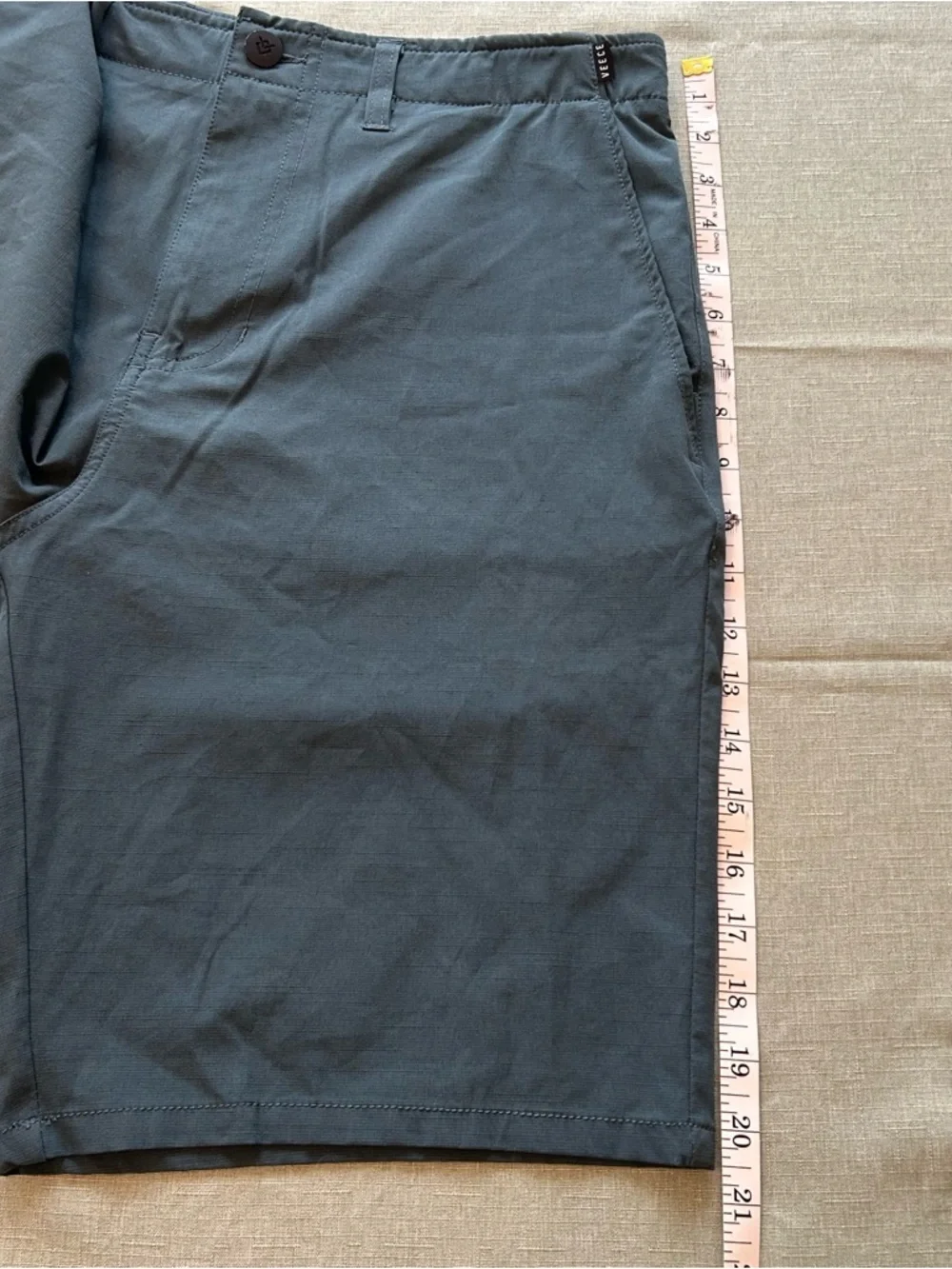 Veece Men's Flat Front Performance Shorts in Charcoal