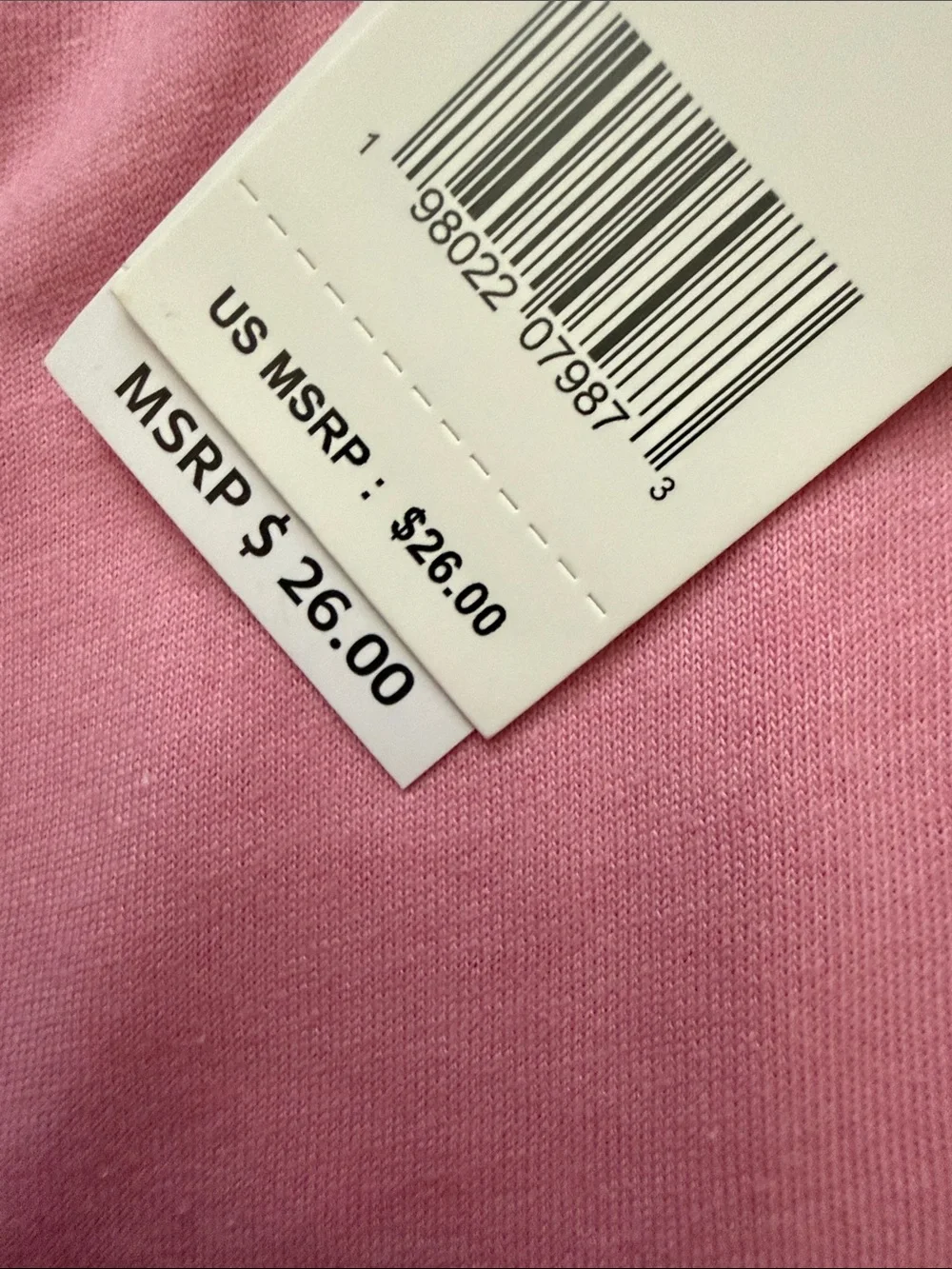 Jessica Simpson Pink Short Sleeve Tee with Crochet Pocket