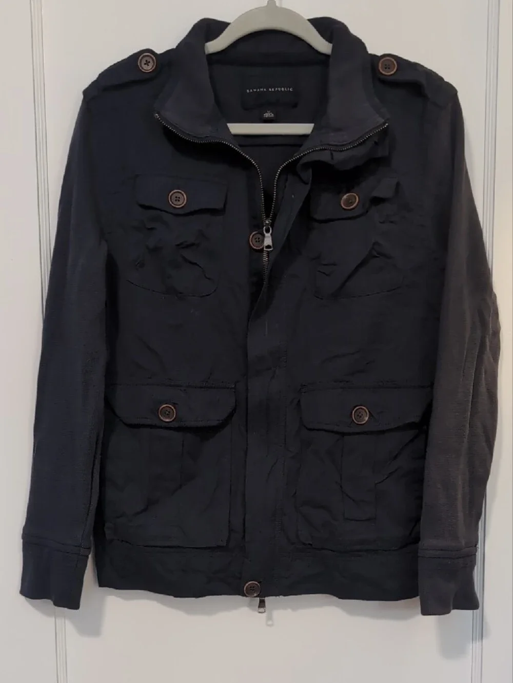 Banana Republic Navy Military-Style Field Jacket