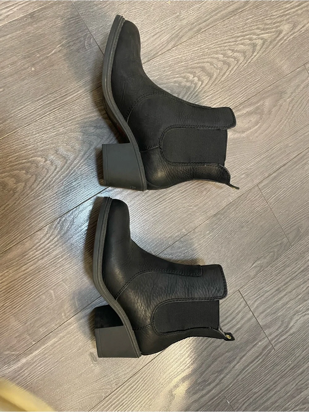 Kodiak Black Leather Ankle Boots
