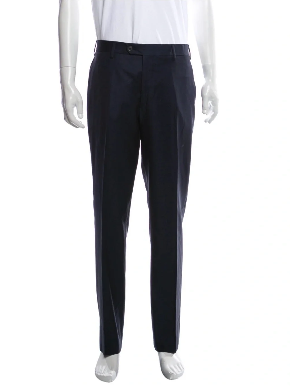 Salvatore Ferragamo Navy Single-Breasted Wool Blazer
