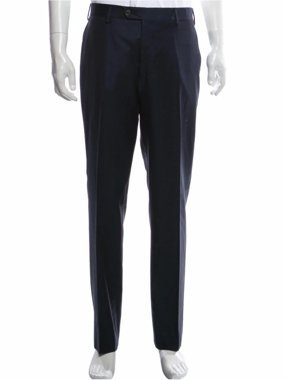 Salvatore Ferragamo Navy Single-Breasted Wool Blazer