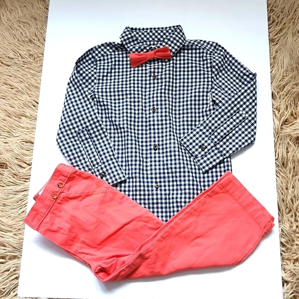 Carters Boys 3 pc Dress Plaid Oufit