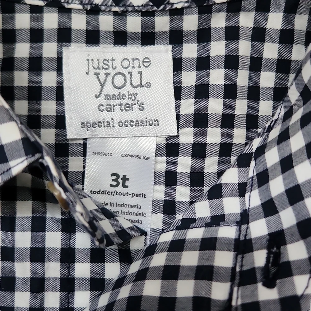 Carters Boys 3 pc Dress Plaid Oufit