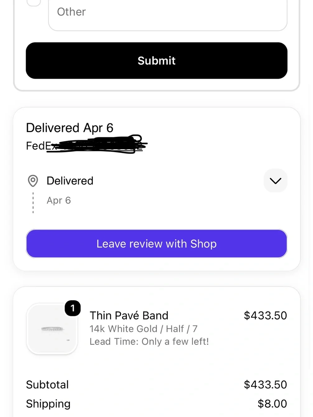 Ring Concierge bought april