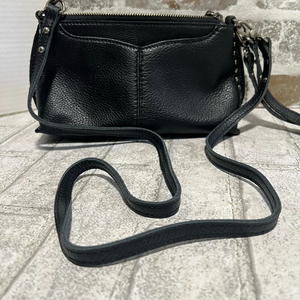 The Sak Black Pebbled Leather Crossbody Bag