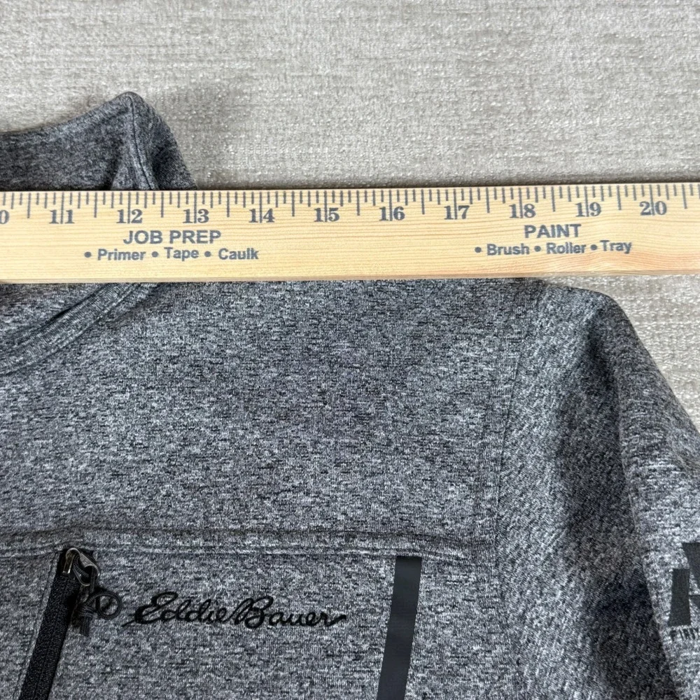 NEW Eddie Bauer 1/4 Zip L/S Pullover Mens L Gray First Ascent Performance Top
