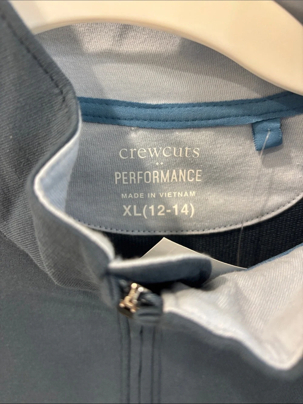 NWT Crewcuts Boys Slate Blue Quarter-Zip Pullover - 12/14