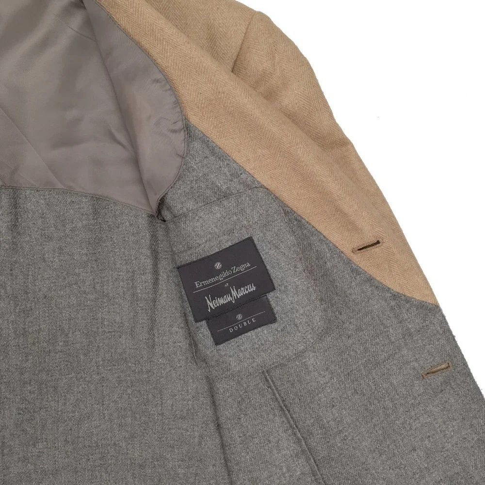 NEW Ermenegildo Zegna Sportcoat Jacket! US 44 e 54  Double Faced Silk & Cashmere