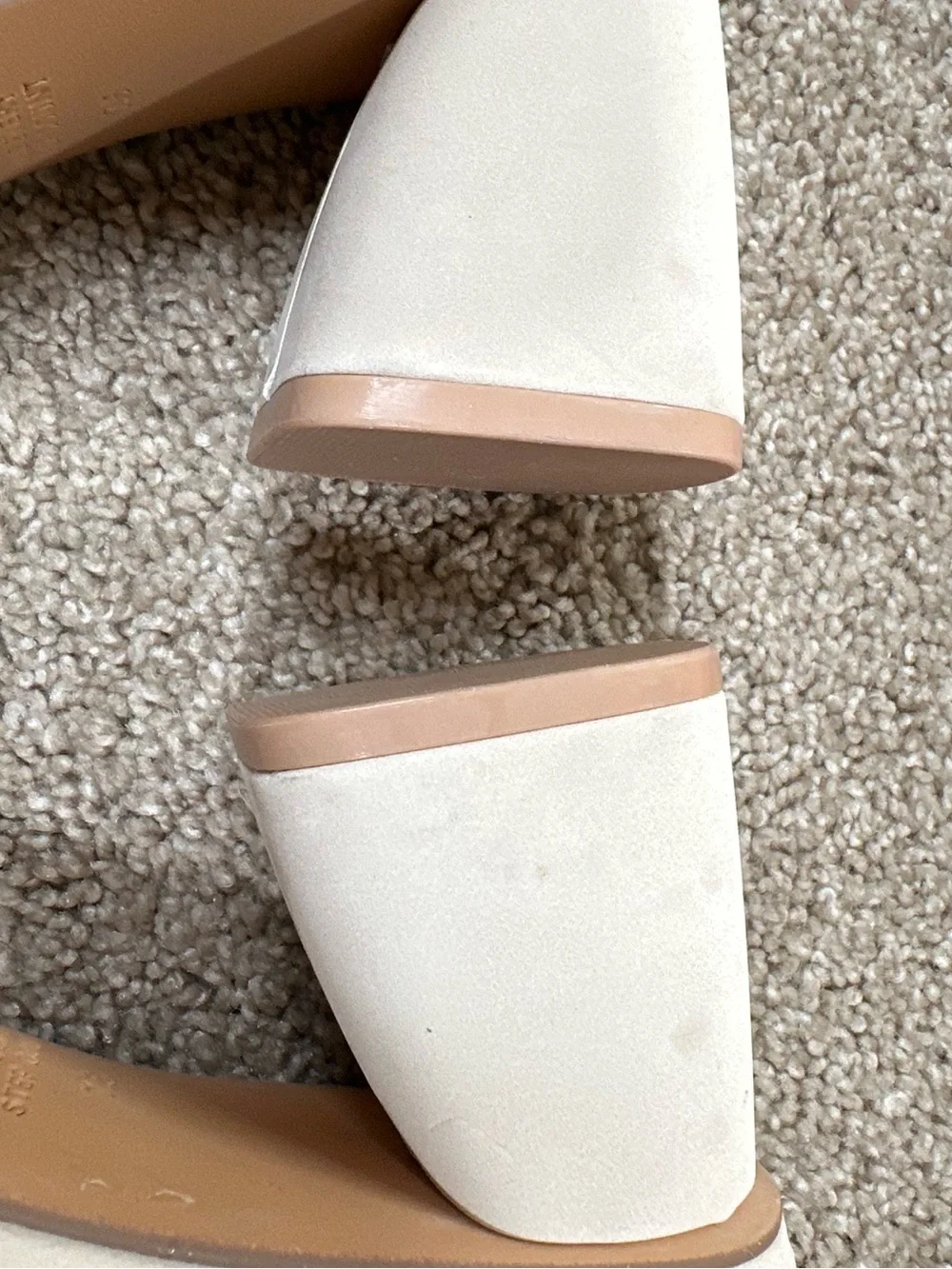 Oasis Society The Trina Scalloped Mesh Block Heel Vegan Leather Size 7.5 $42