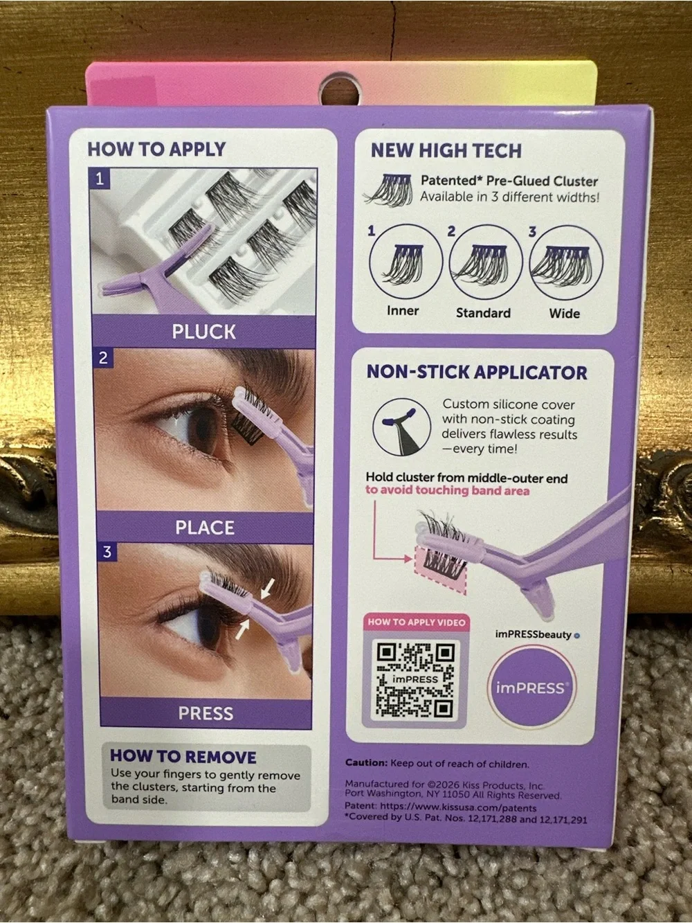 NIB Impress Beauty The No Glue Falsies Pre-Glued Lashes Soft Natural 50118