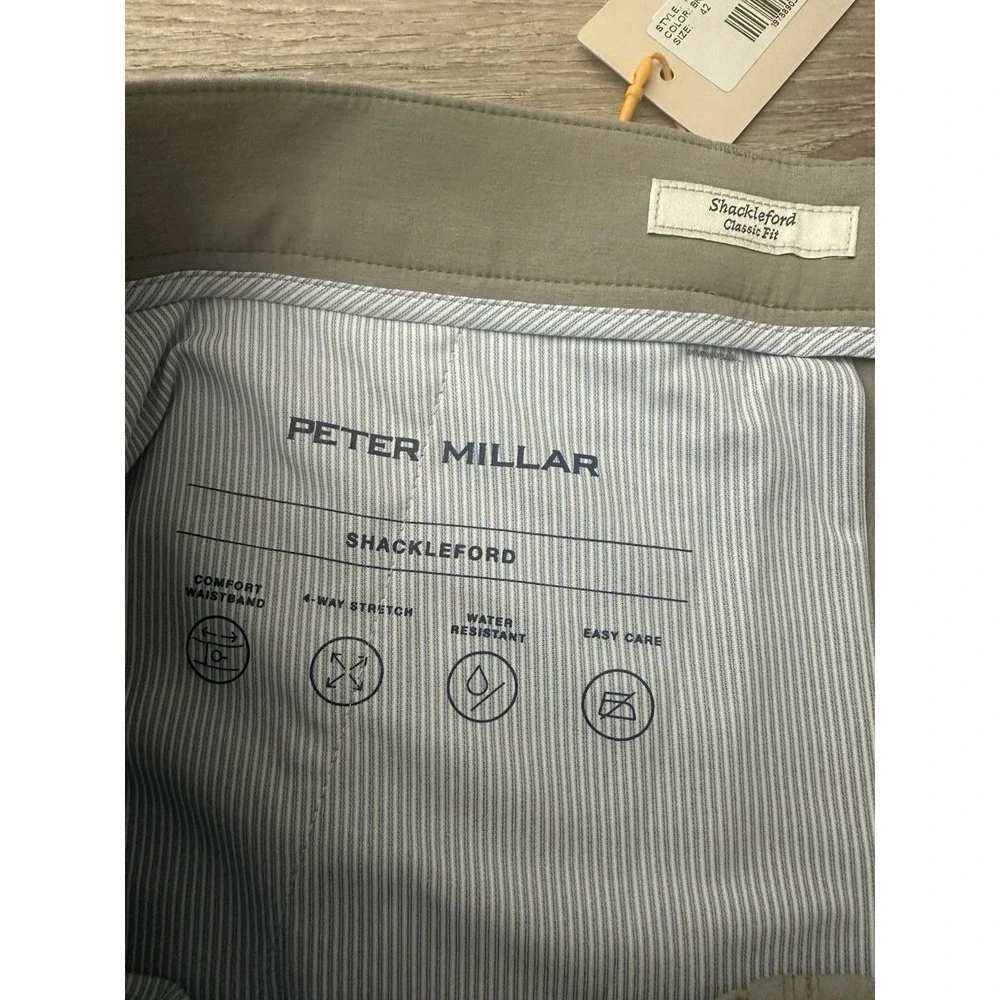 Peter Millar Crown Sport Shackleford Performance Shorts Size 42 Gray