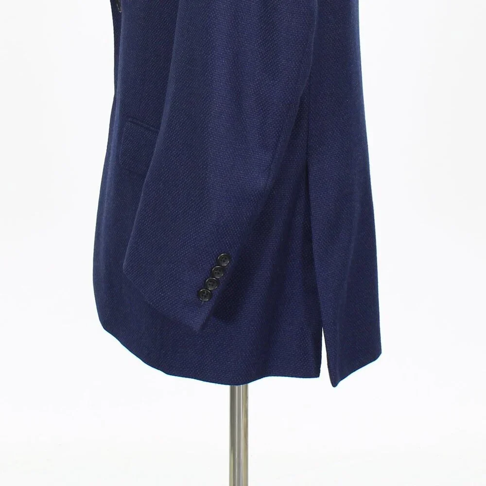 Jos. A. Bank 46L Blue Solid 2-Button Sport Coat Blazer Jacket T582
