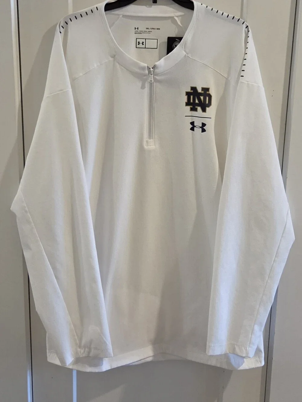 NWT Under Armour Quarter-Zip Pullover Performance Jacket - Size 3XL - White