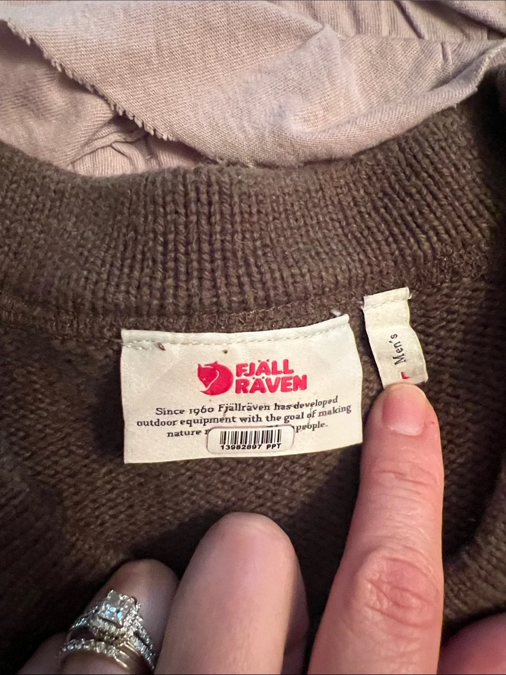 Fjallraven Men's Olive green Crewneck Sweater