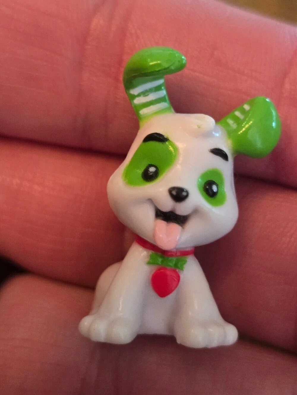 Strawberry Shortcake Pet Miniature Pupcake Puppy Dog Green Spot Canine Figure