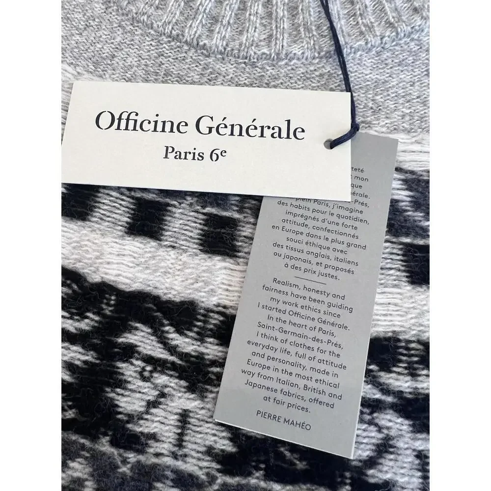 $789 officiate generale Manila Wool Sweater Size Large