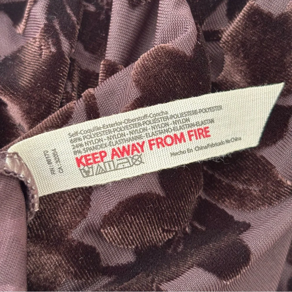 Free People ‘I Loved You First Capris’ NWT Brown Velvet Jacquard Luxurious M