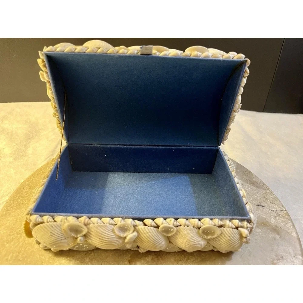 Philippine Seashell Sailor Valentine Jewelry Box Excellent Condition
