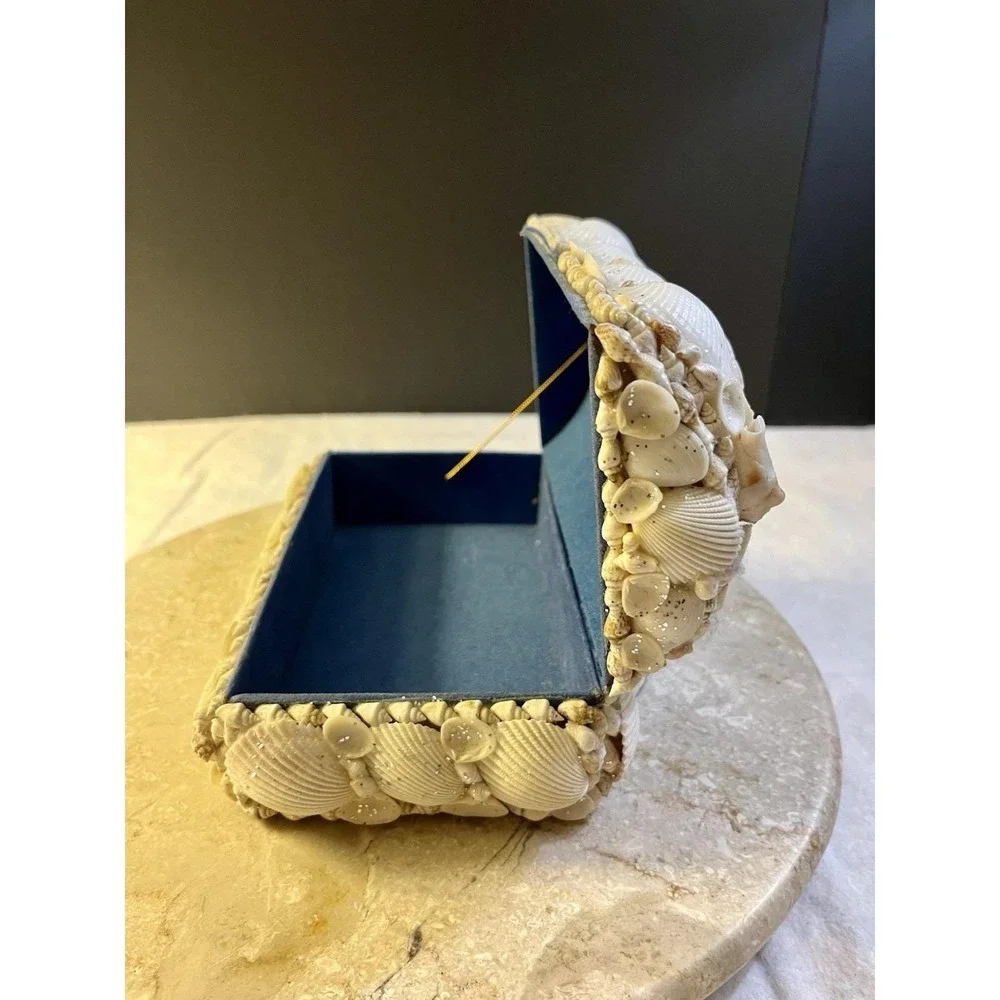 Philippine Seashell Sailor Valentine Jewelry Box Excellent Condition