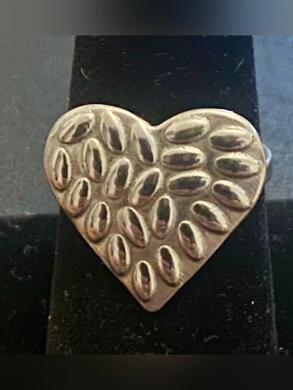 Size 5 Hypoallergenic Stainless Steel Heart  Ring NEW