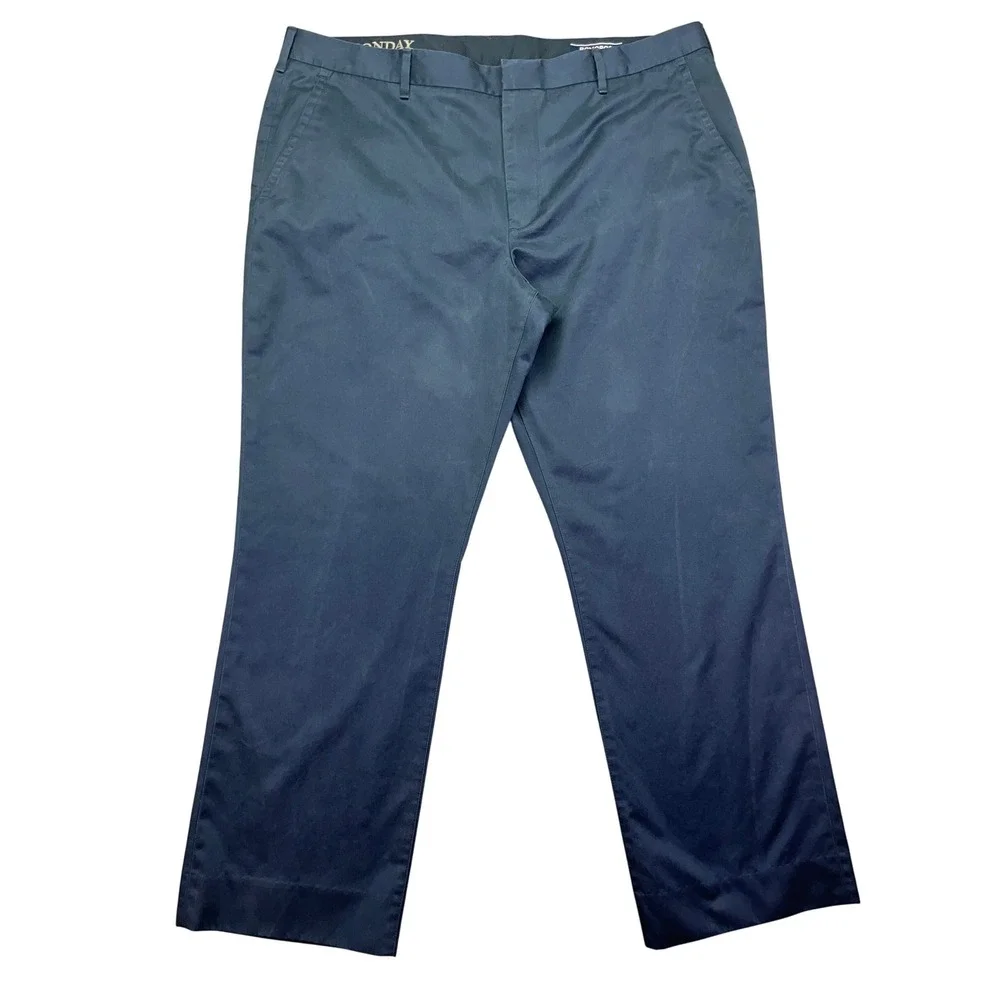 Bonobos Monday Dress Pants Straight‎ Fit Chinos Blue Cotton Blend Sz 40 Golf