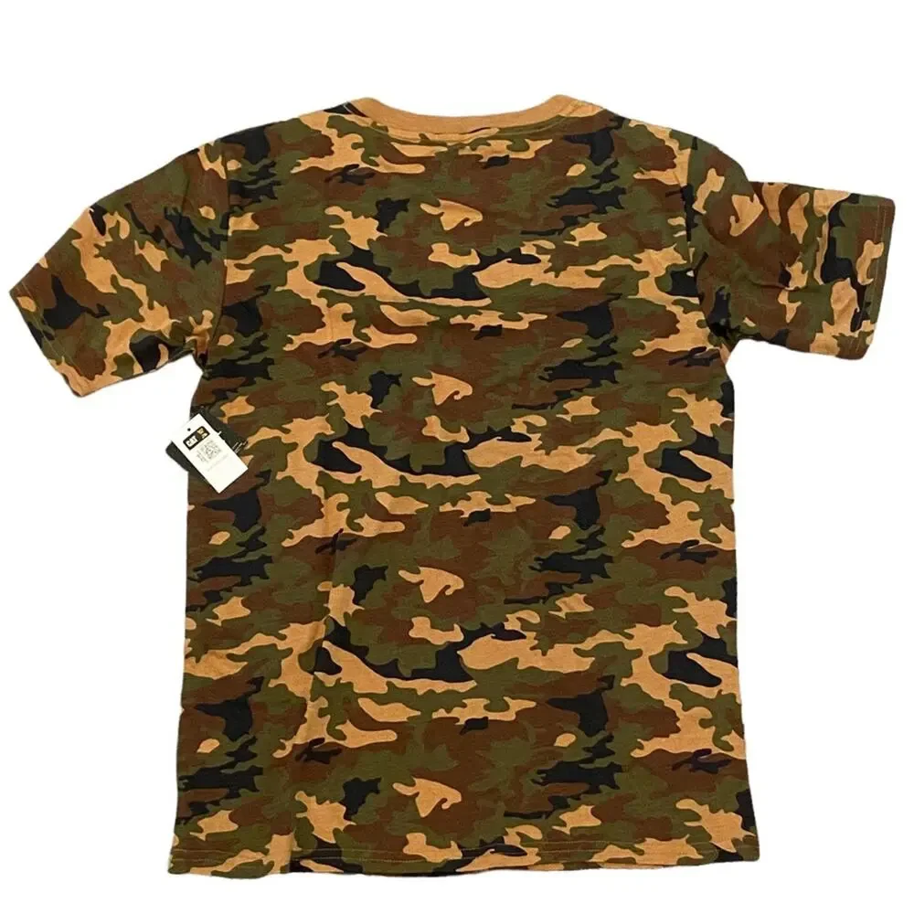 Caterpillar tractor NWT Camo logo boys shirt tee shirt t-shirt L 14/16