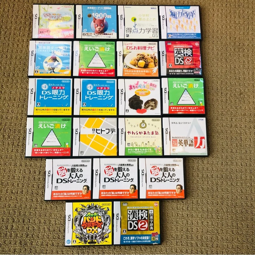 Lot Of 21 Nintendo DS Japanese Game With Case Manual Tested And Works EUC