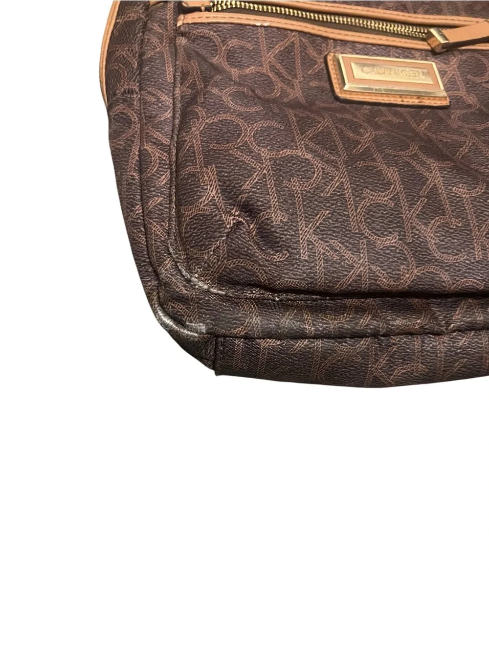 Calvin Klein CK Monogram Mini Backpack Brown