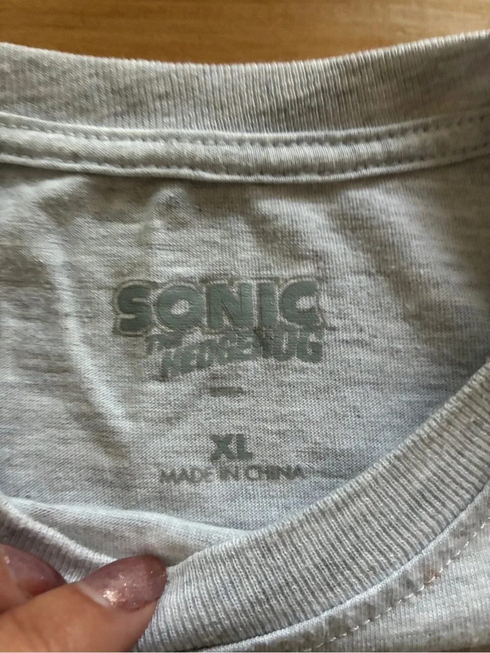 Sonic The Hedgehog light gray