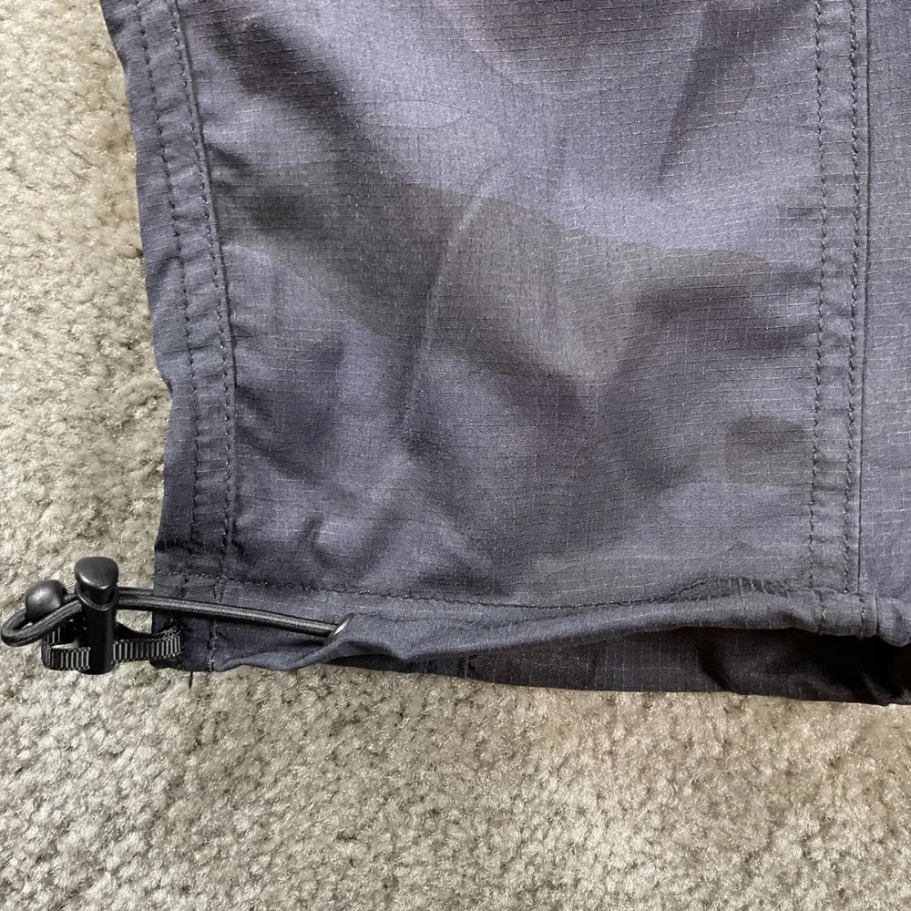 Iceburg Outerwear Cargo Pants Mens Medium Grey Camo Ripstop Drawstring Utility