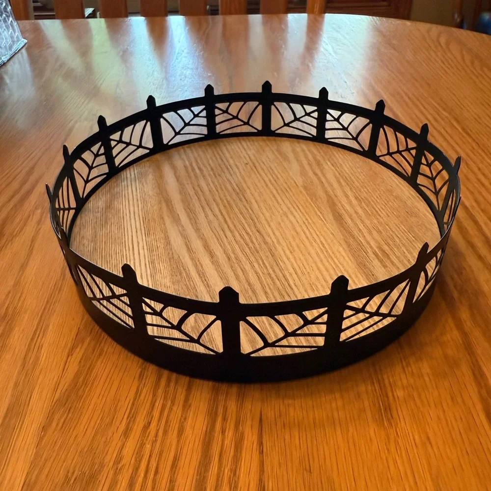 Black Metal Decorative Tray