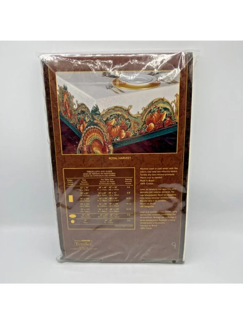 Karsten Royal Harvest Thanksgiving Tablecloth 60x104 Oblong