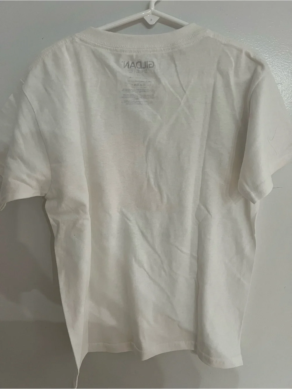 Gildan White Tee with Pink Puppy Silhouette and Heart