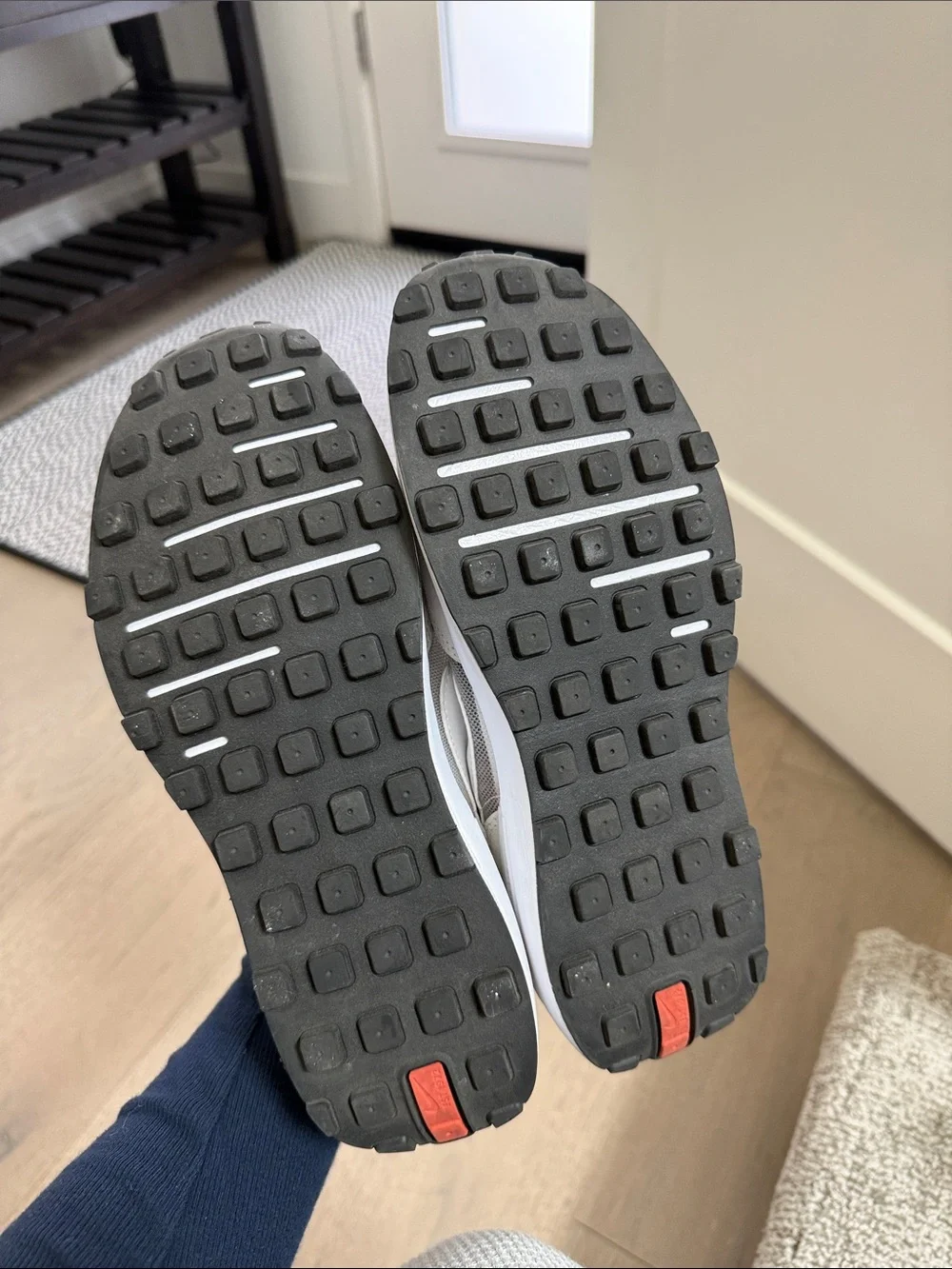Nike White and Light Gray Low-Top Sneakers