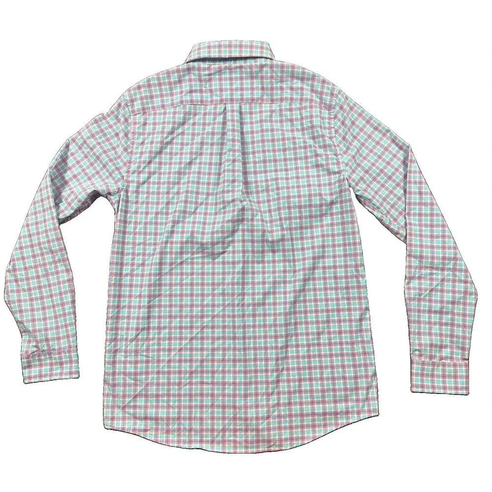 Vineyard Vines Performance Long Sleeve Button Down Whale Shirt Boys Large 16 NWT