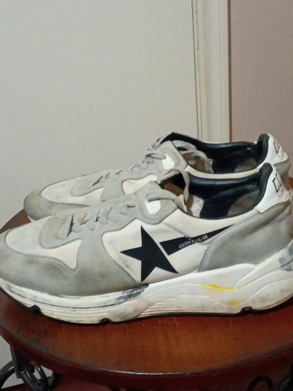 Golden Goose Running Sole Women's White Gray Sneakers EU38 US8