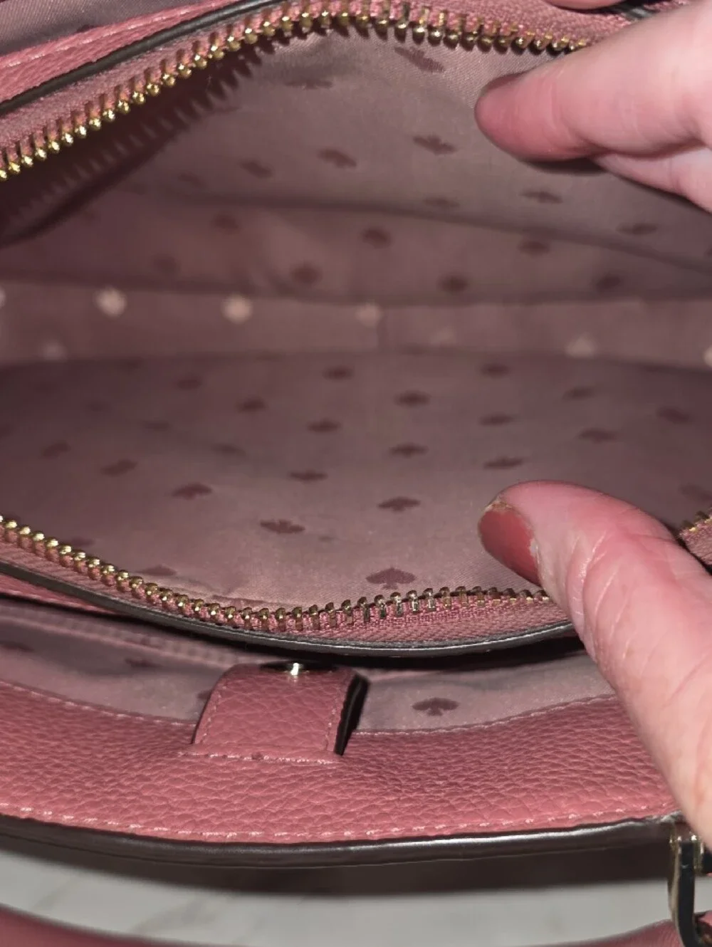 kate spade PINK LEILA Medium TRIPLE Compartment Satchel Crossbody Strap