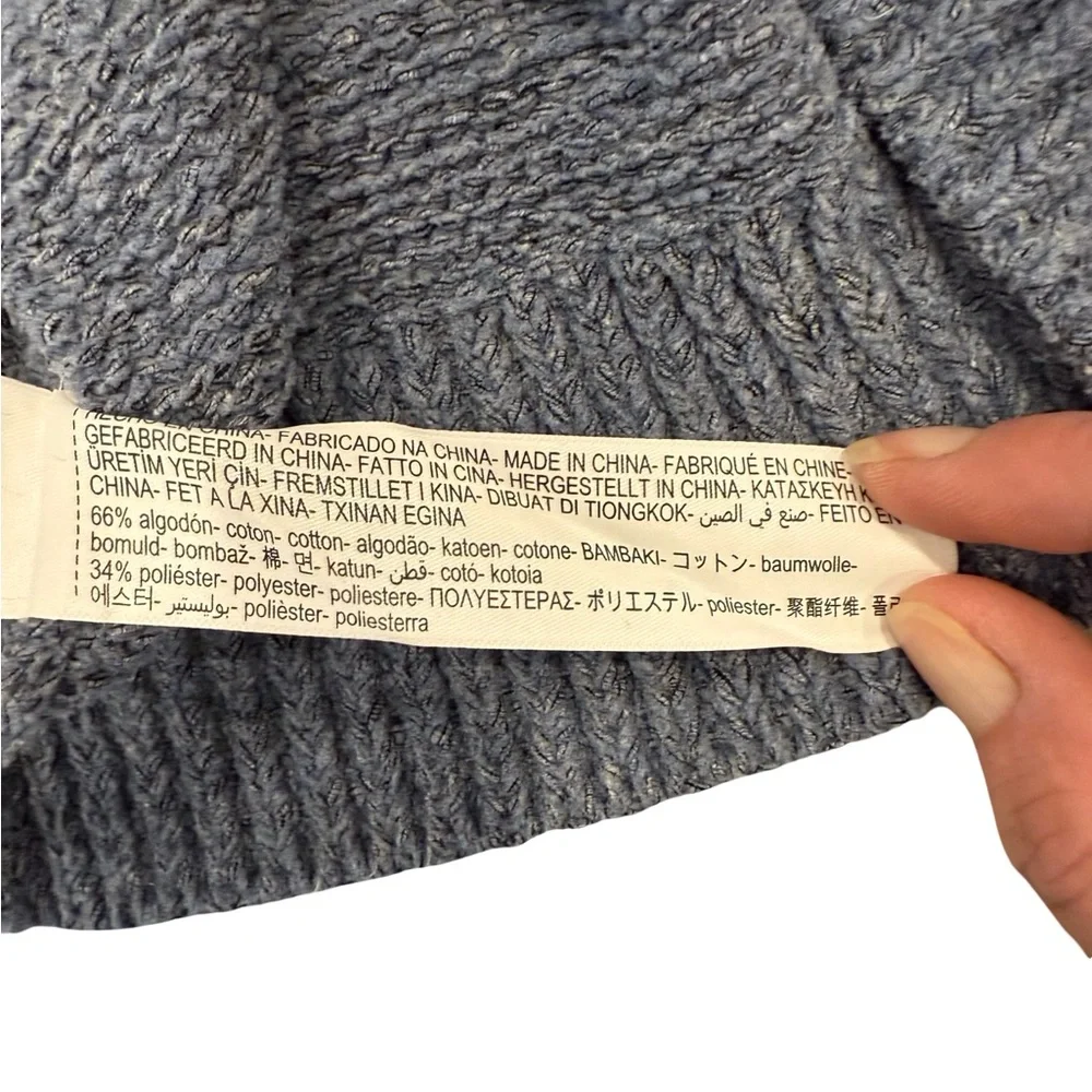 Massimo Dutti Men’s sweater Blue Knit Crewneck Size Medium