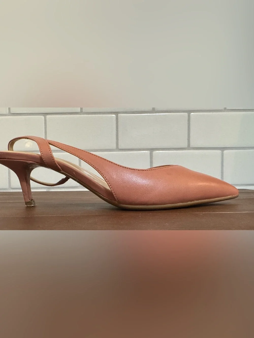 Michael Kors Pointed Slingback Mules in Dusty Pink