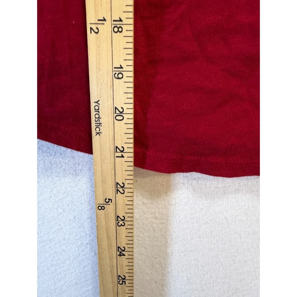 Wonder Nation Girls Red Long Sleeve Crew Neck Tee Shirt XL 14-16 Solid Basic
